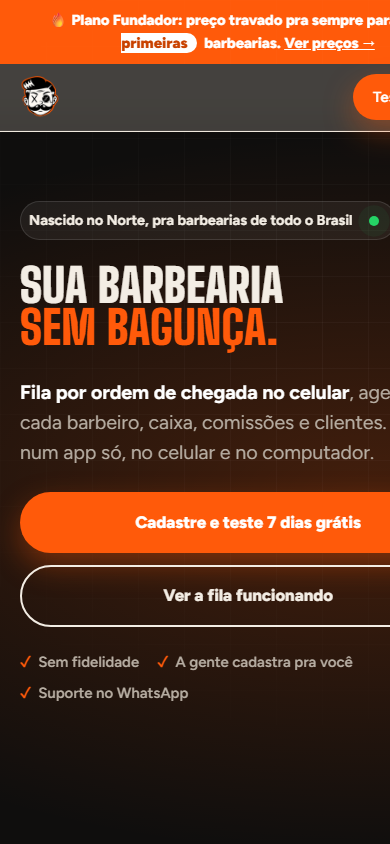 Site do CortaaÊ no celular